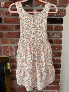 Cat & Jack > Girl’s Floral Smocked Open Back Prairie Dress 💐Spring Sz XL 14
